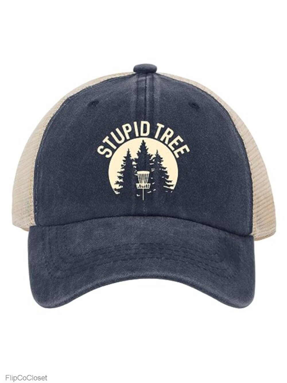 Disc Golf Snapback Hat - Distressed Baseball Cap Adjustable Unisex
